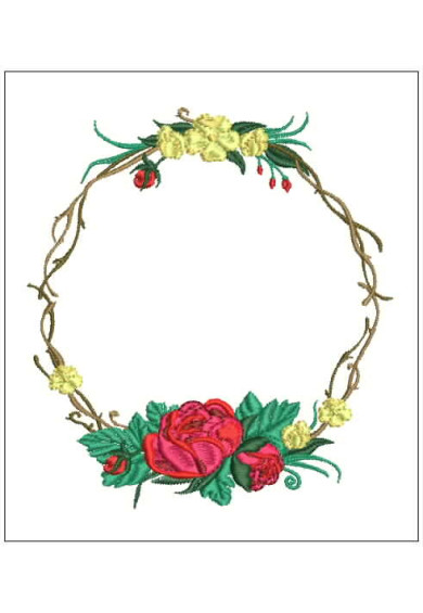 Dec183 - Peonias Wreath